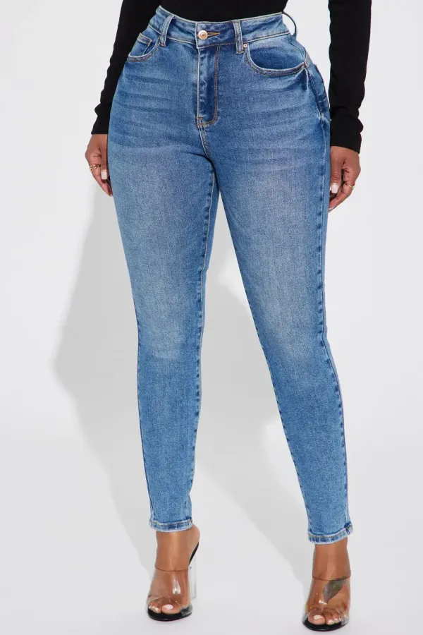 Work It Booty Lifter Stretch Skinny Jean - Medium Wash