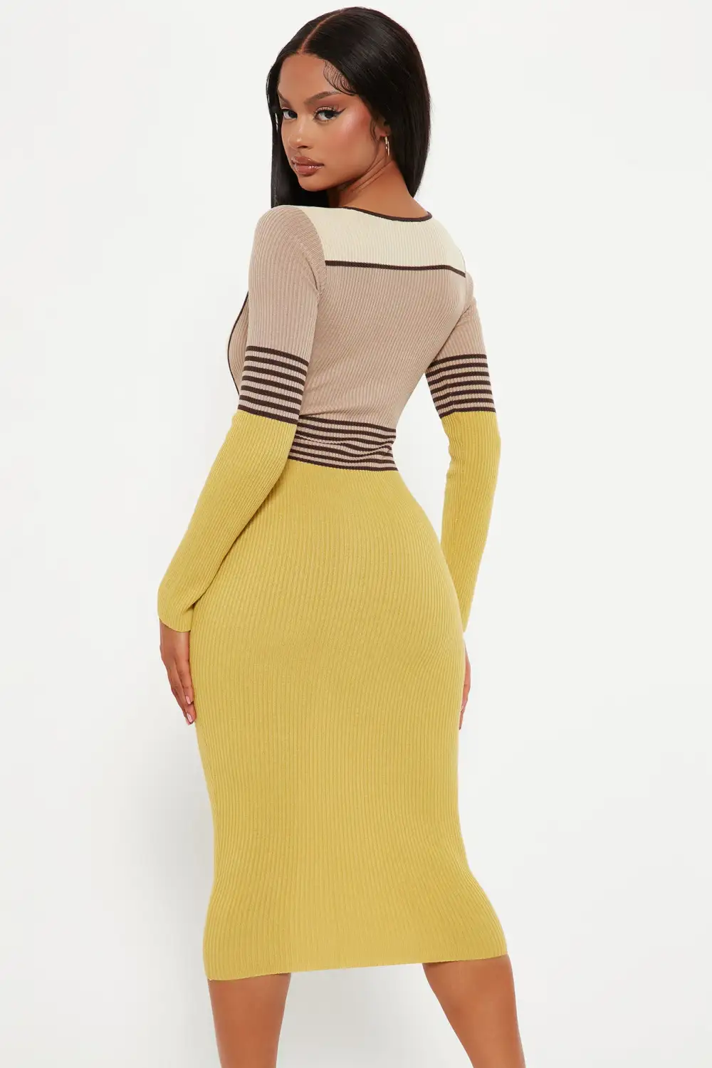 Zarita Knit Midi Dress - Cream/combo