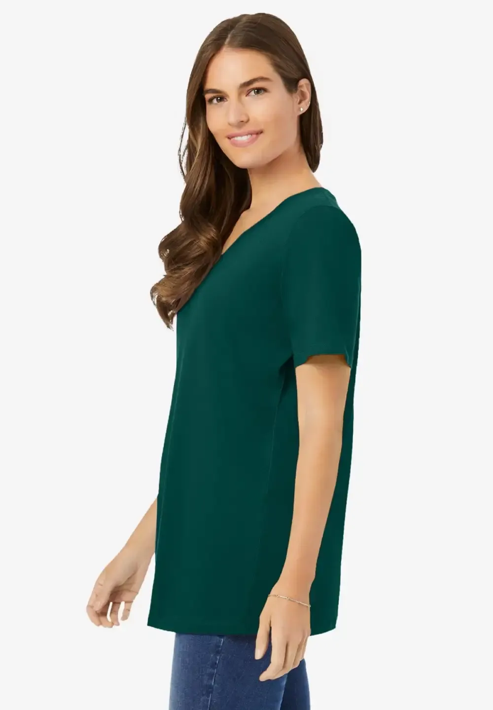 Perfect Short-Sleeve V-Neck Tee