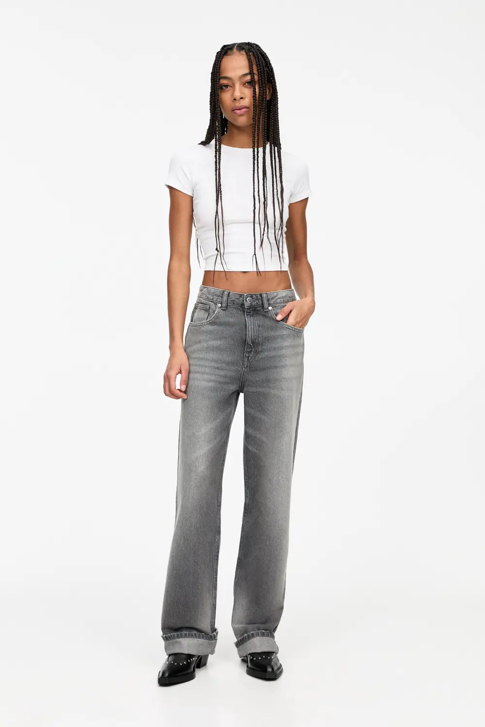 Jeans baggy vuelta bajo