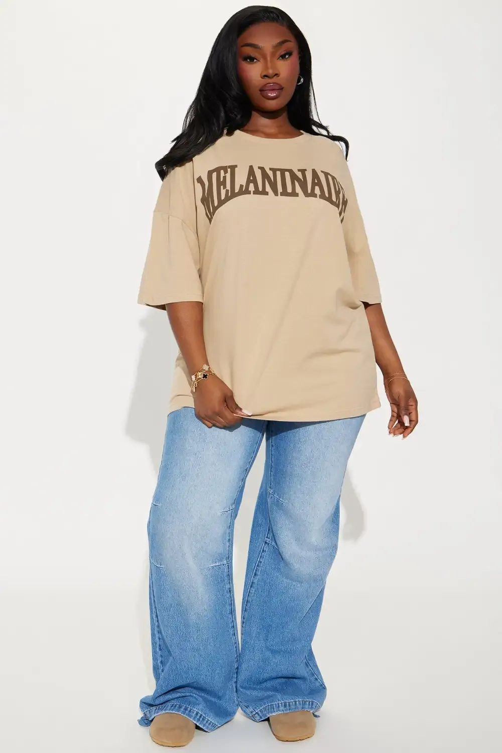 Melaninaire Oversized Tee - Sand