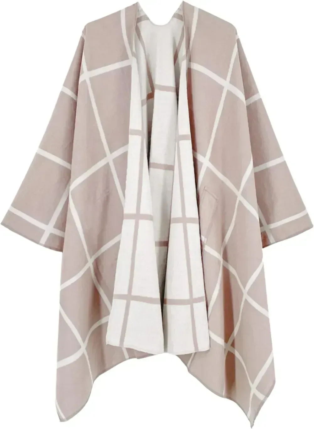 Women's Shawl Wrap Poncho Ruana Cape Open Front Cardigan Shawls for Fall Winter