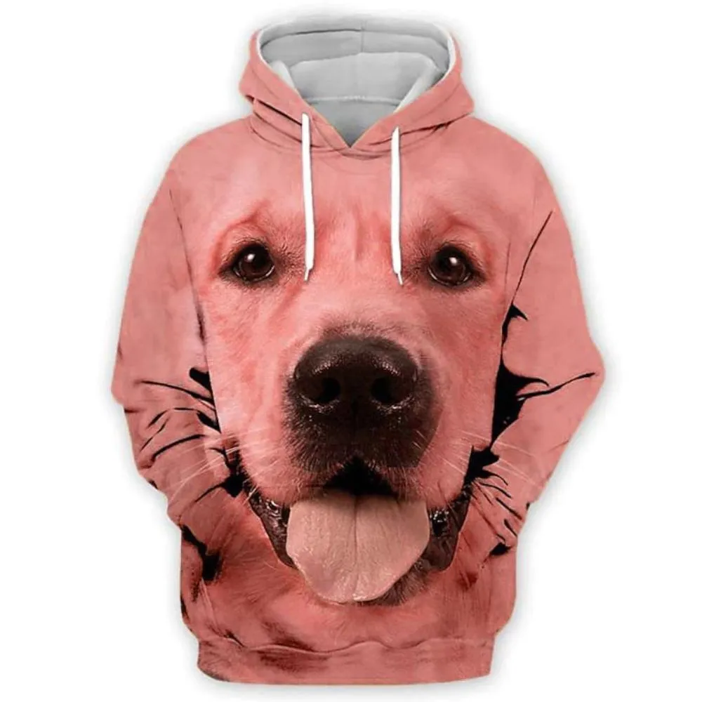 3D graphic printed Dog pattern Hoodies