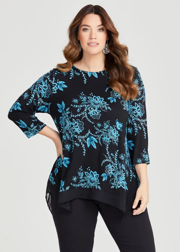Bamboo Lacy Floral Top