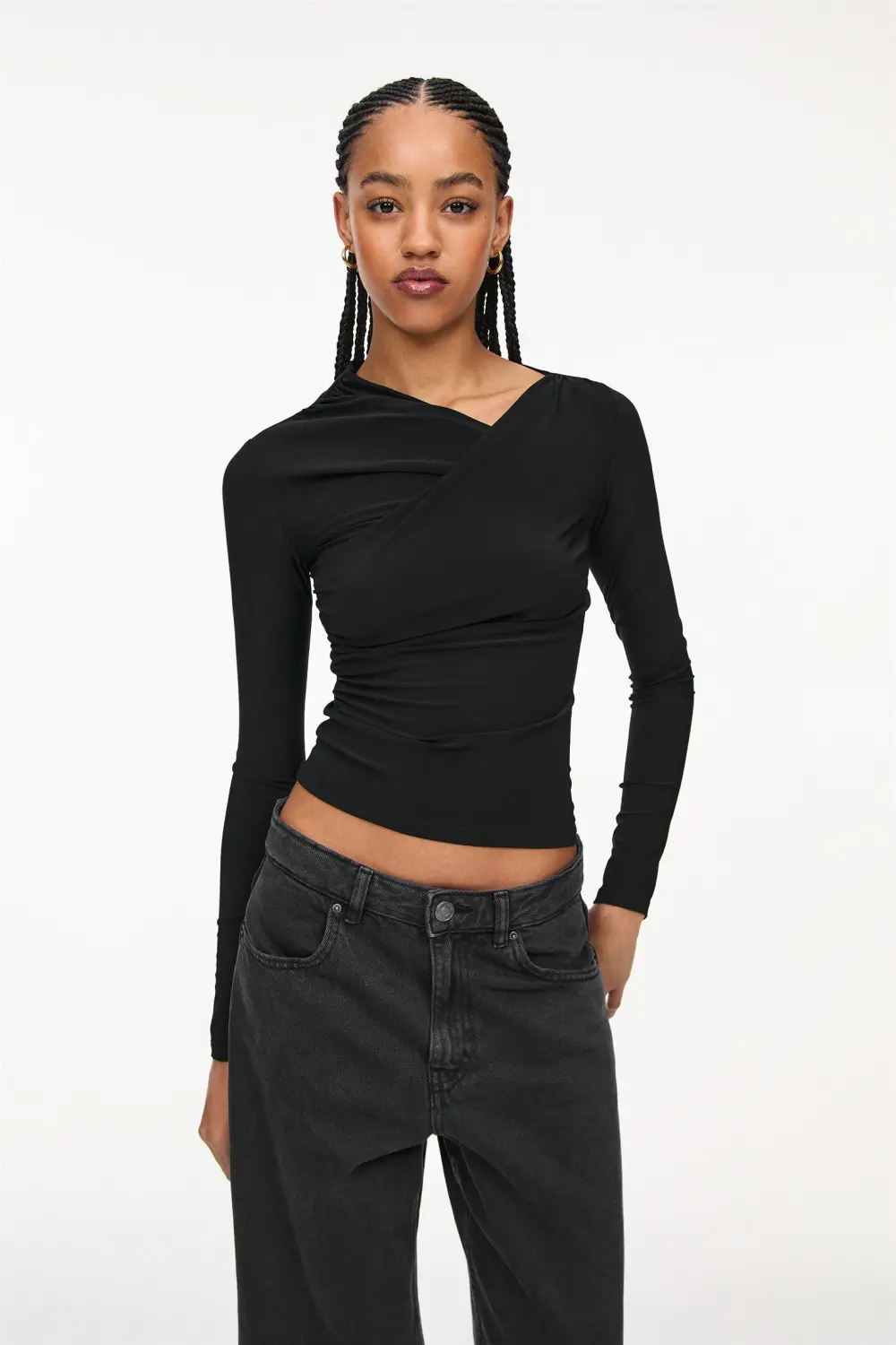 Crossover neckline top