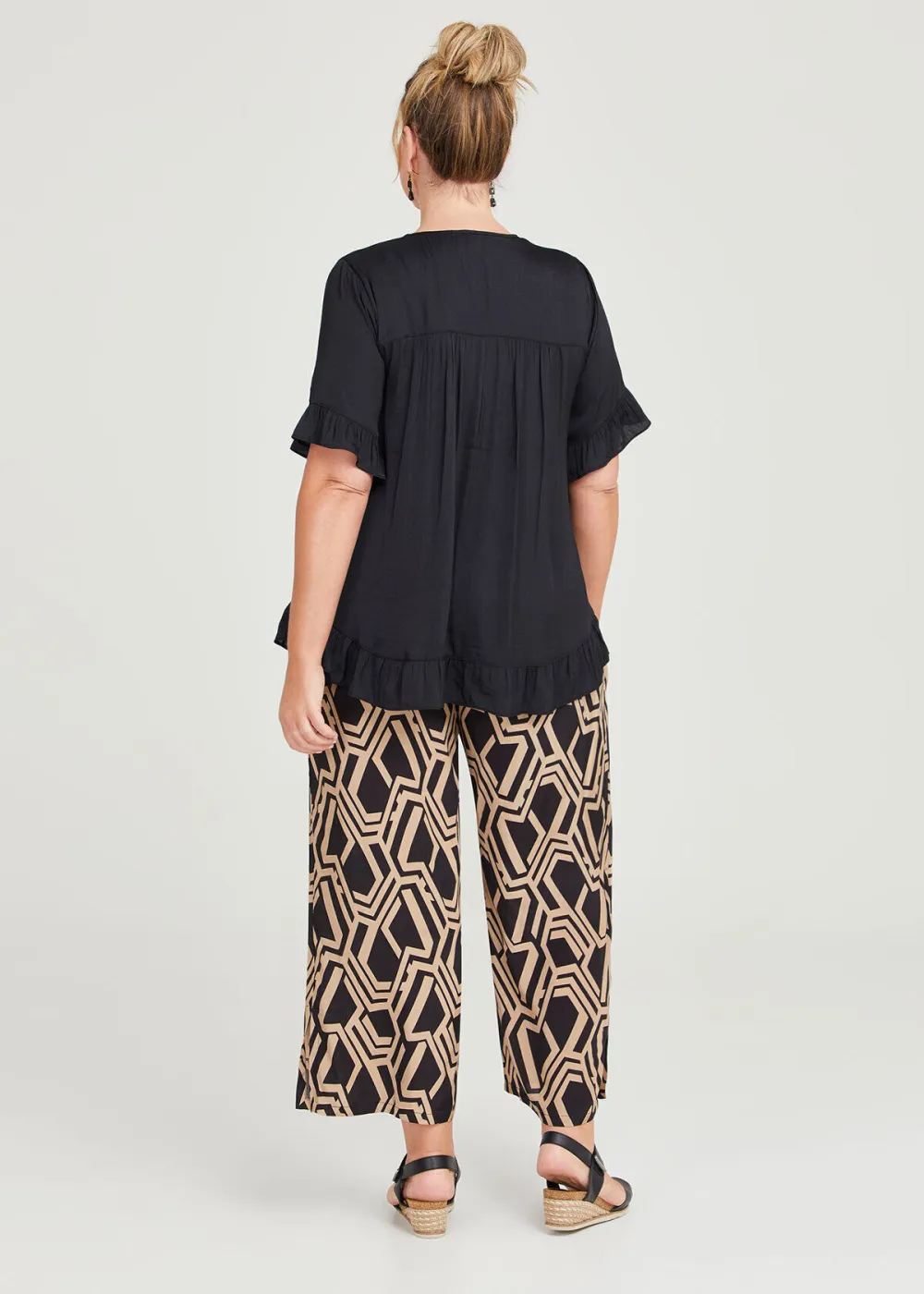 Ruffle Hem Luxe Top