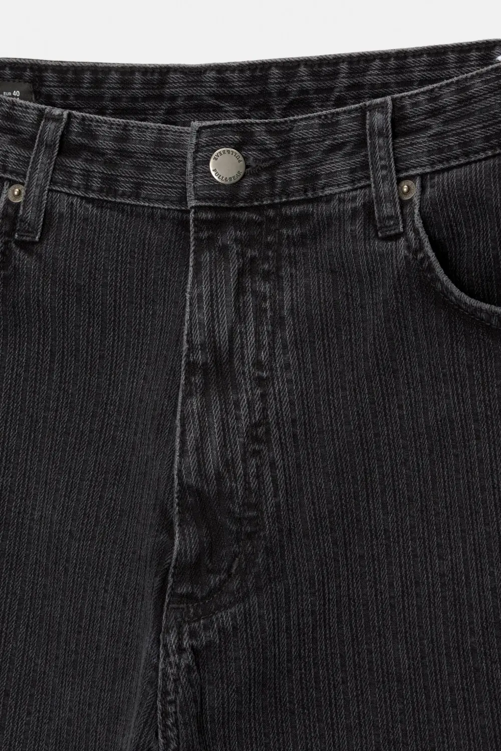 Textured wide leg jeans