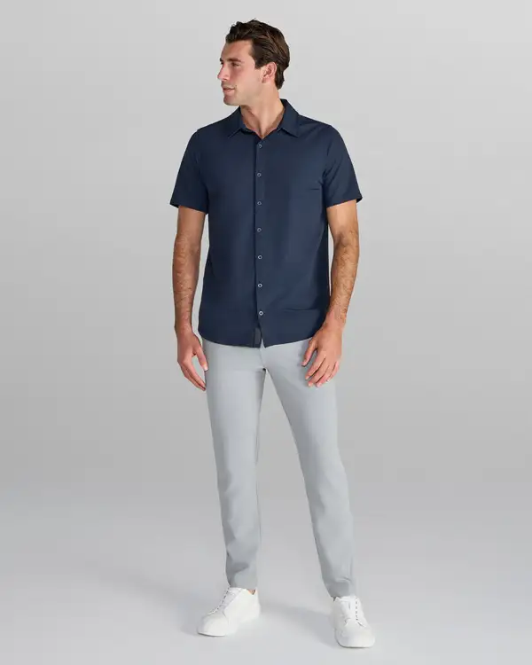 Seersucker Short Sleeve Button Down