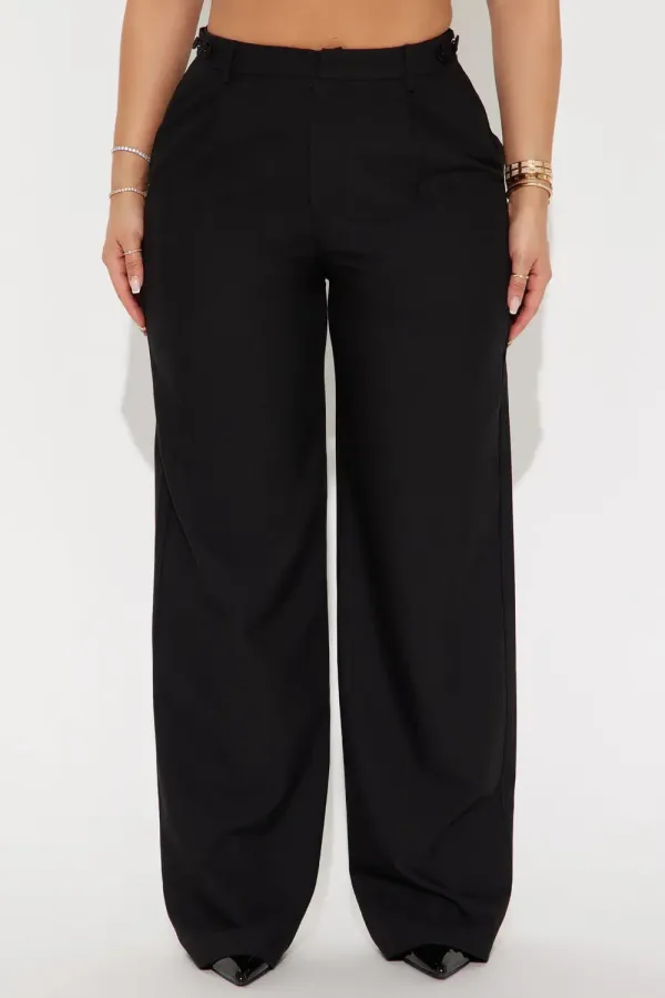 Antonia Straight Leg Trouser - Black