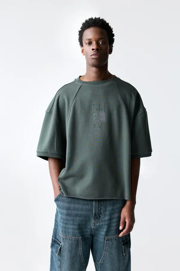 Gray Star Wars short sleeve sweatshirt