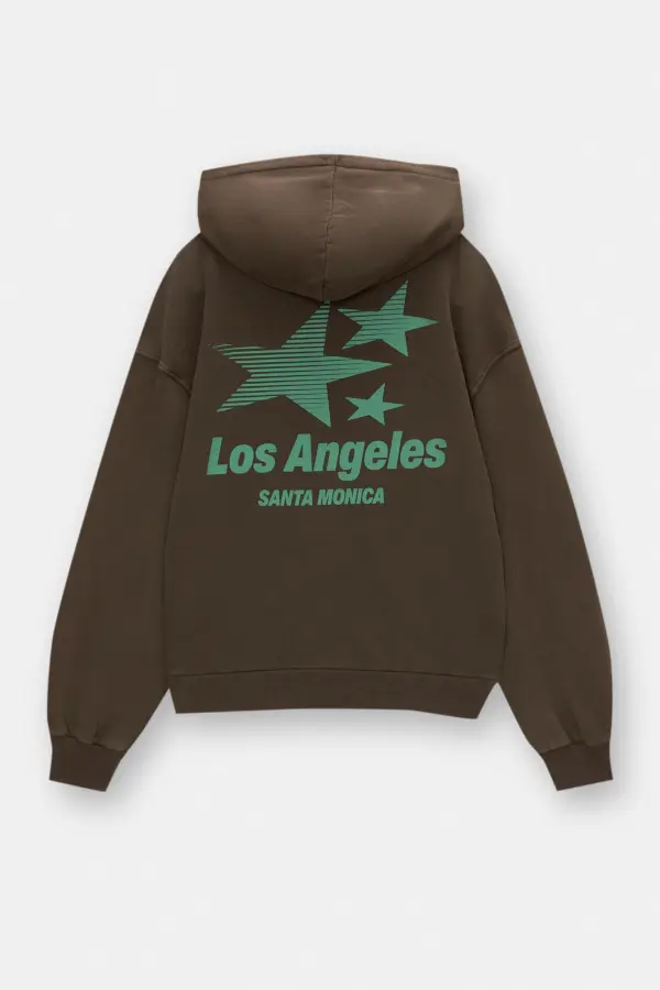Sudadera capucha boxy estrellas