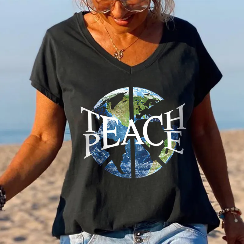 The Peace Earth Printed Comfortable Graphic Tees