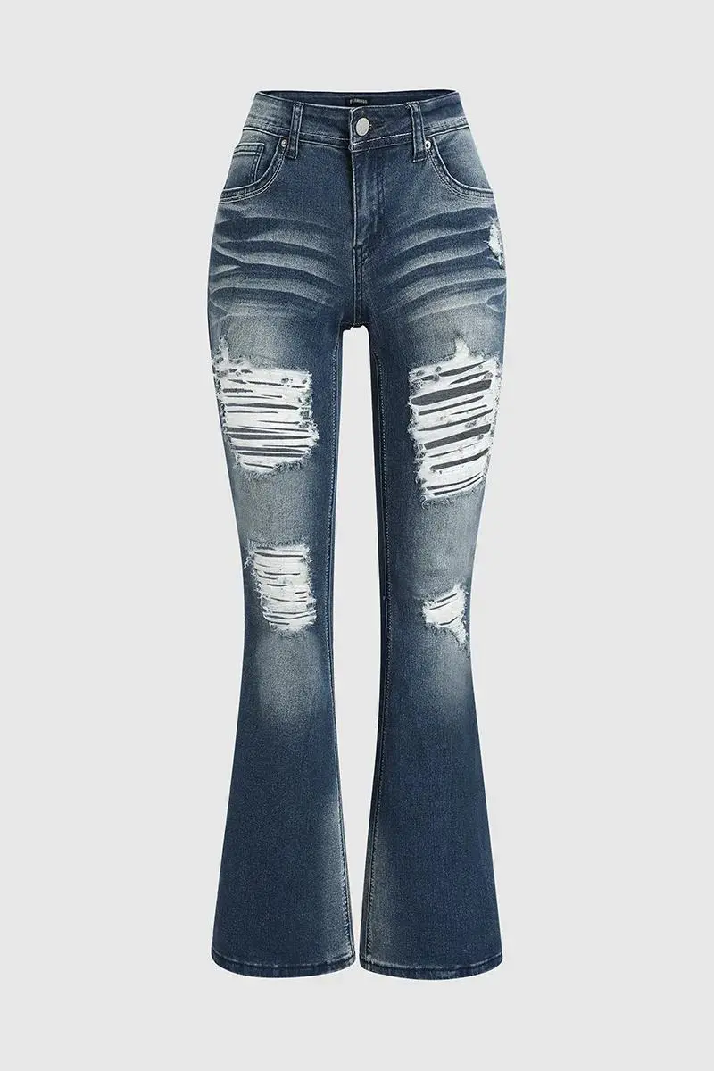 90s Vintage Distressed Low Waist Jeans