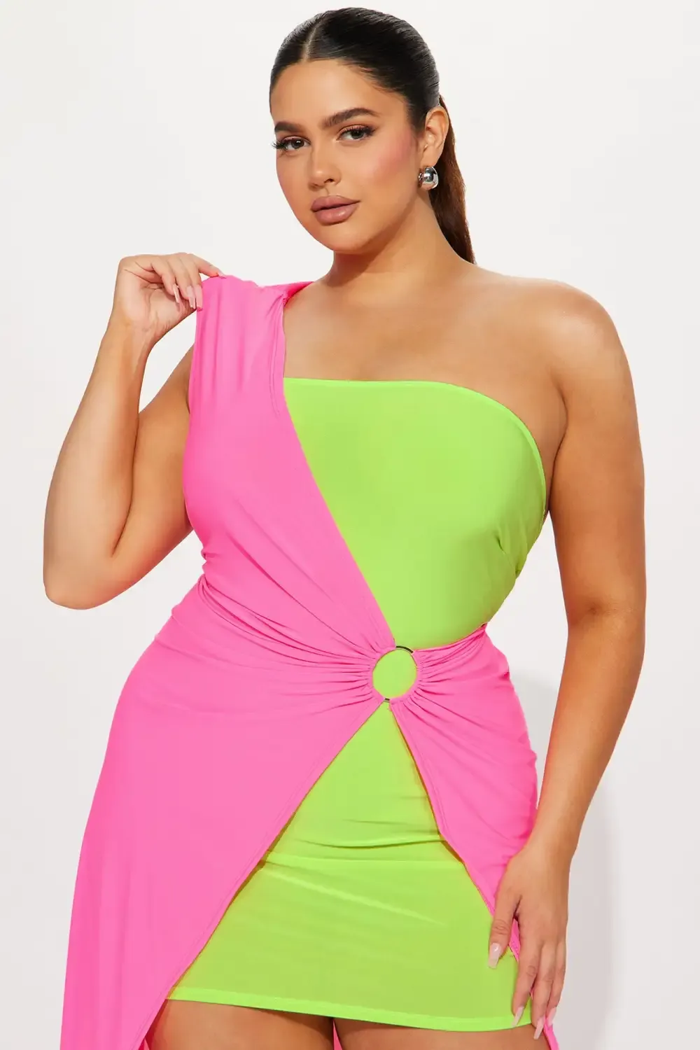 Starlight Lucy Midi Dress - Hot Pink/combo