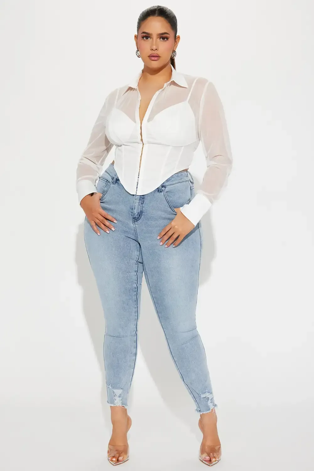 Think About It Stretch Skinny Jean - Light Wash