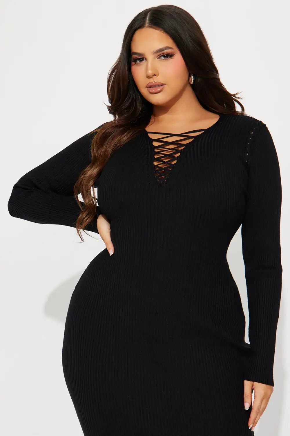 Sara Sweater Maxi Dress - Black
