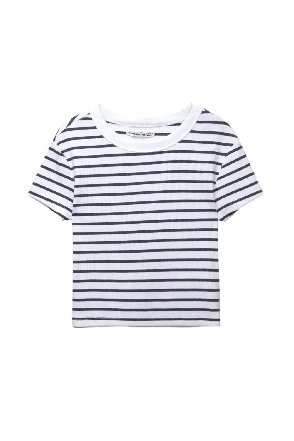 Camiseta cropped canalé