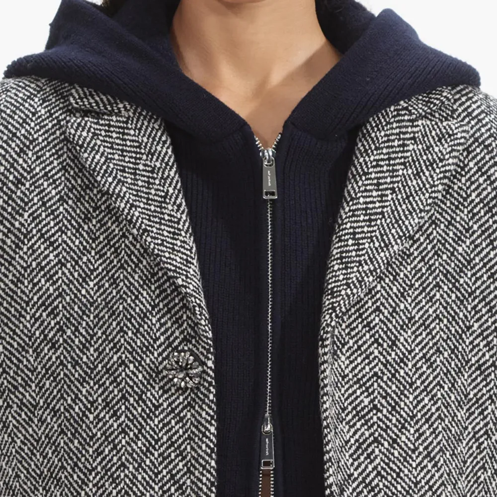 Black Herringbone Blazer