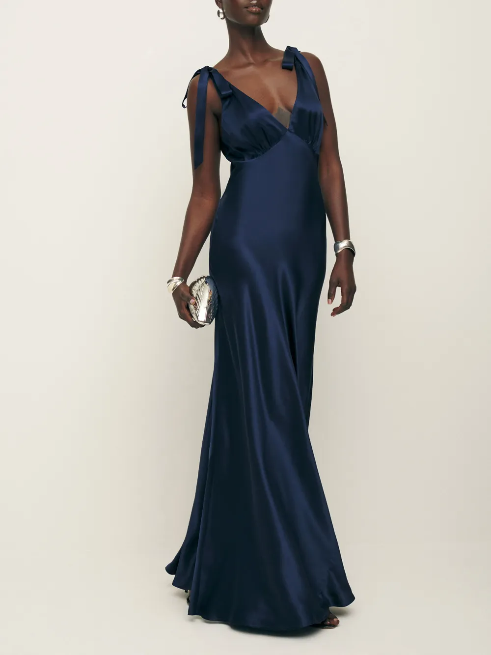 Elegant Style Satin Maxi Dress