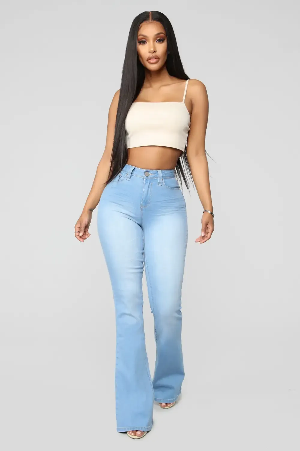 Jodie High Rise Flare Jeans - Light Blue Wash