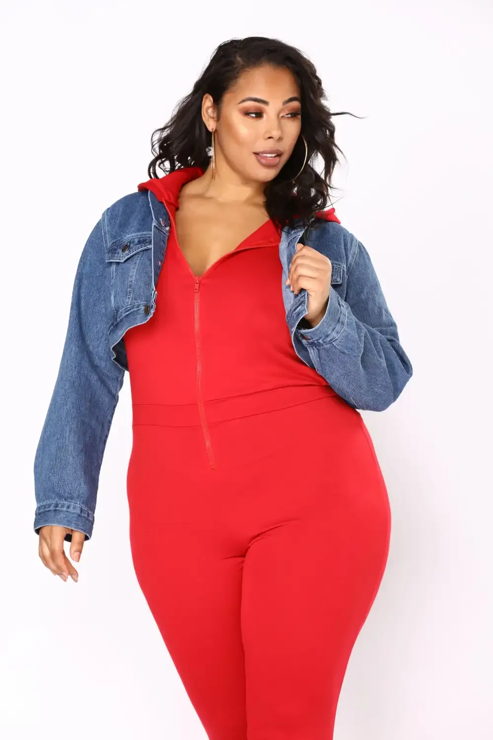 Cora Super Cropped Denim Jacket - Medium Wash