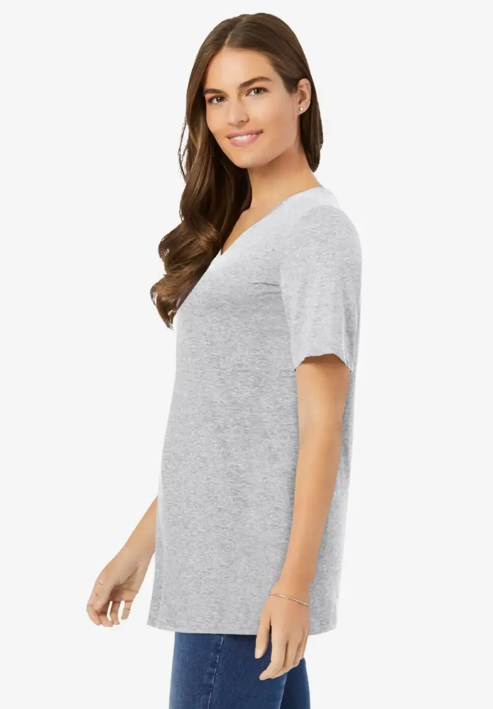 Perfect Short-Sleeve V-Neck Tee