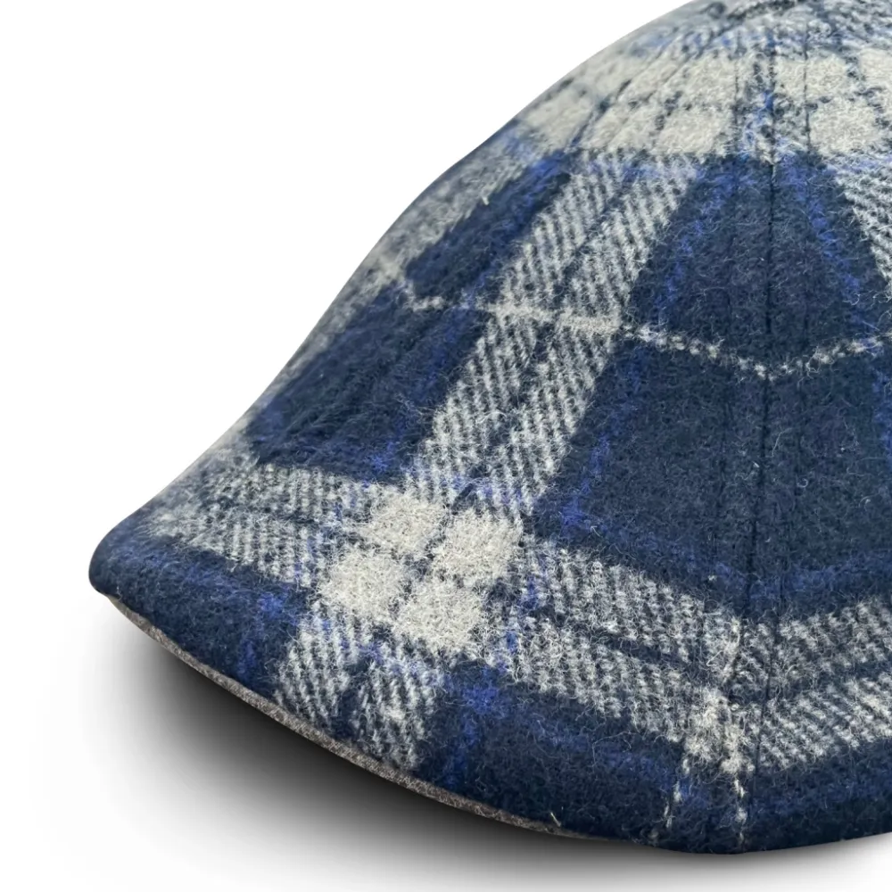 The Distillery Boston Scally Cap - Blue Mash Plaid