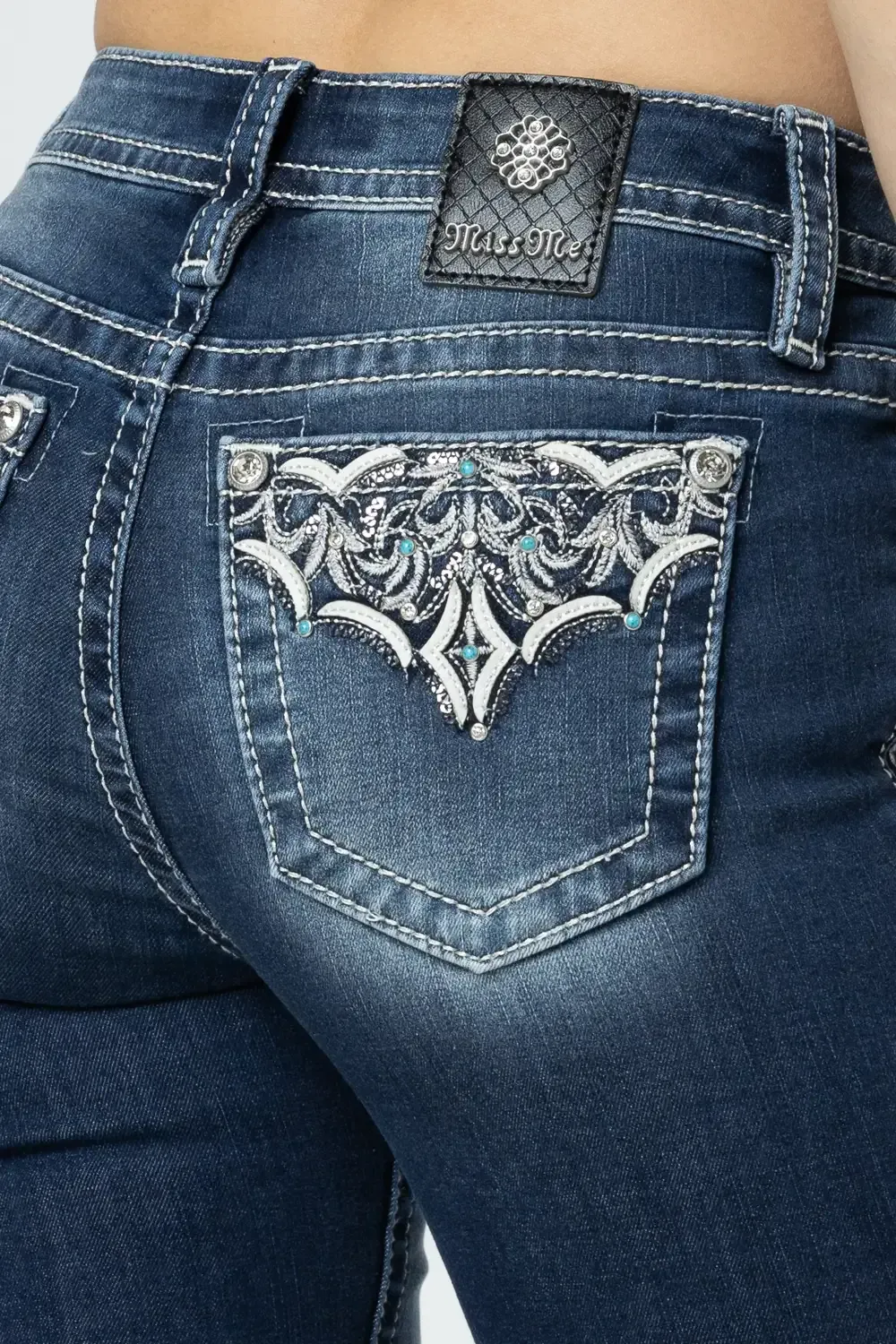 Silver Web Bootcut Jeans