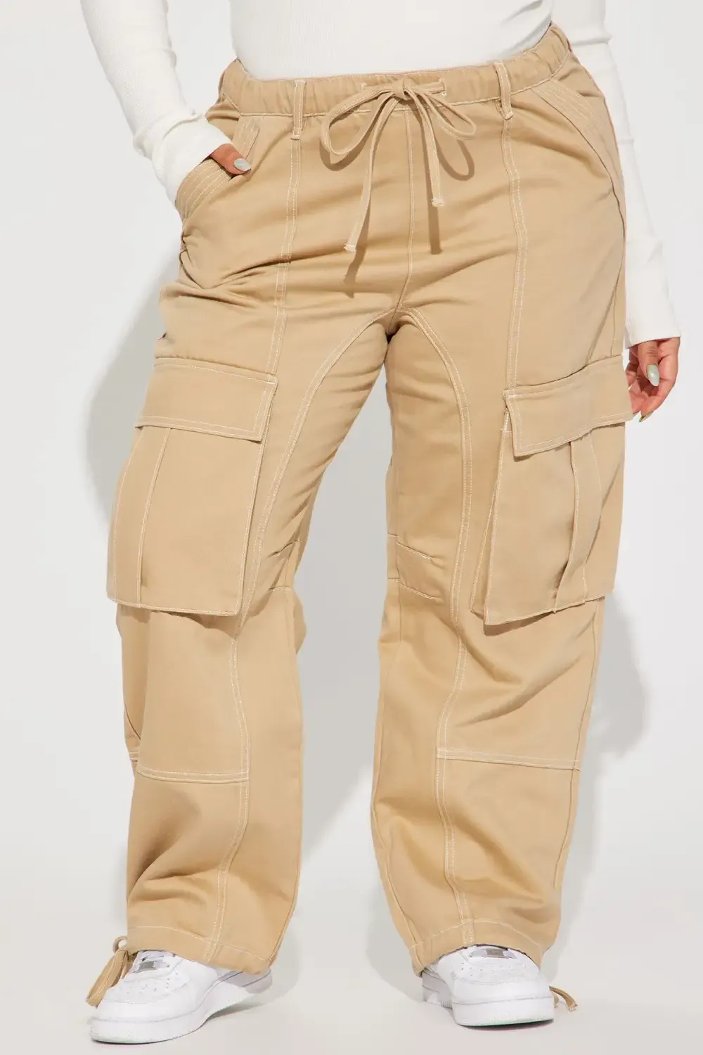 Not For Long Cargo Jeans - Khaki