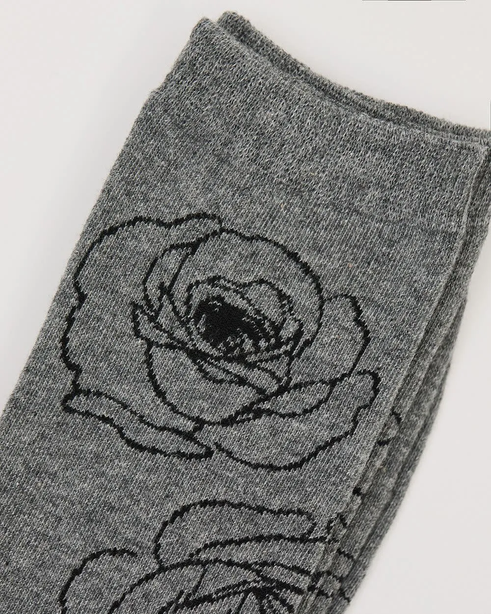 Cotton Socks With Oversized Roses