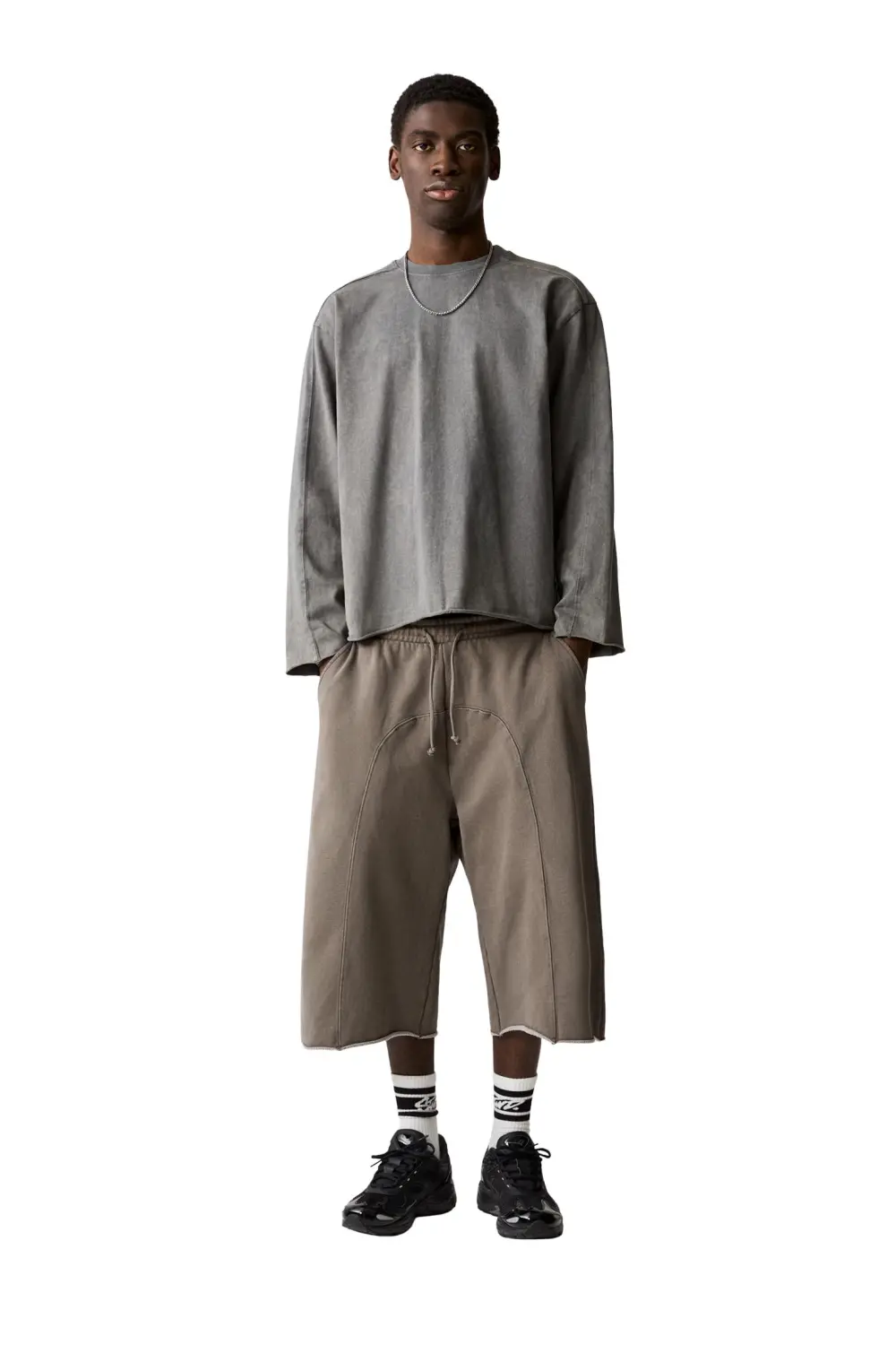 Faded T-shirt with frayed hem