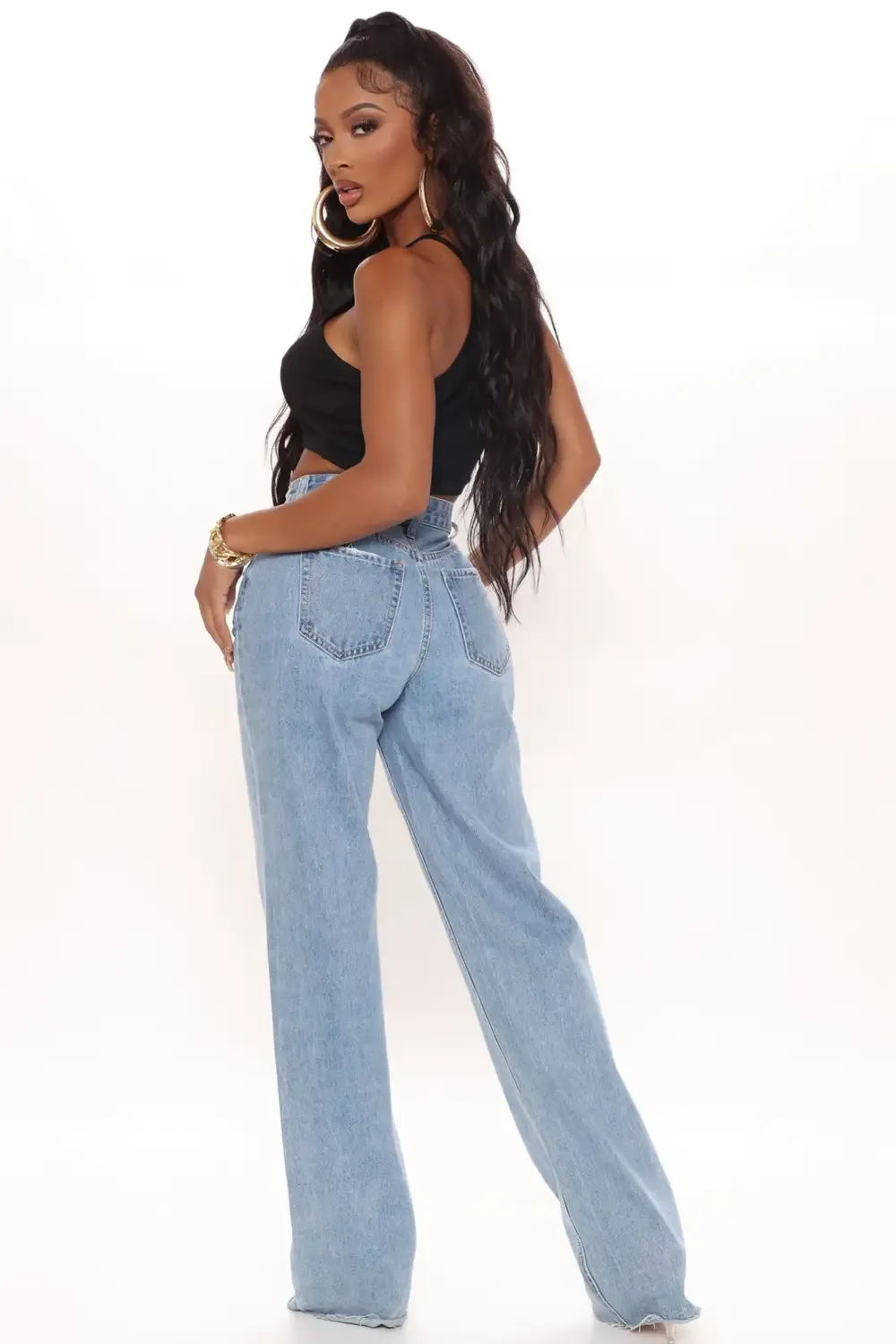 Winona 90's Wide Leg Jeans - Medium Blue Wash