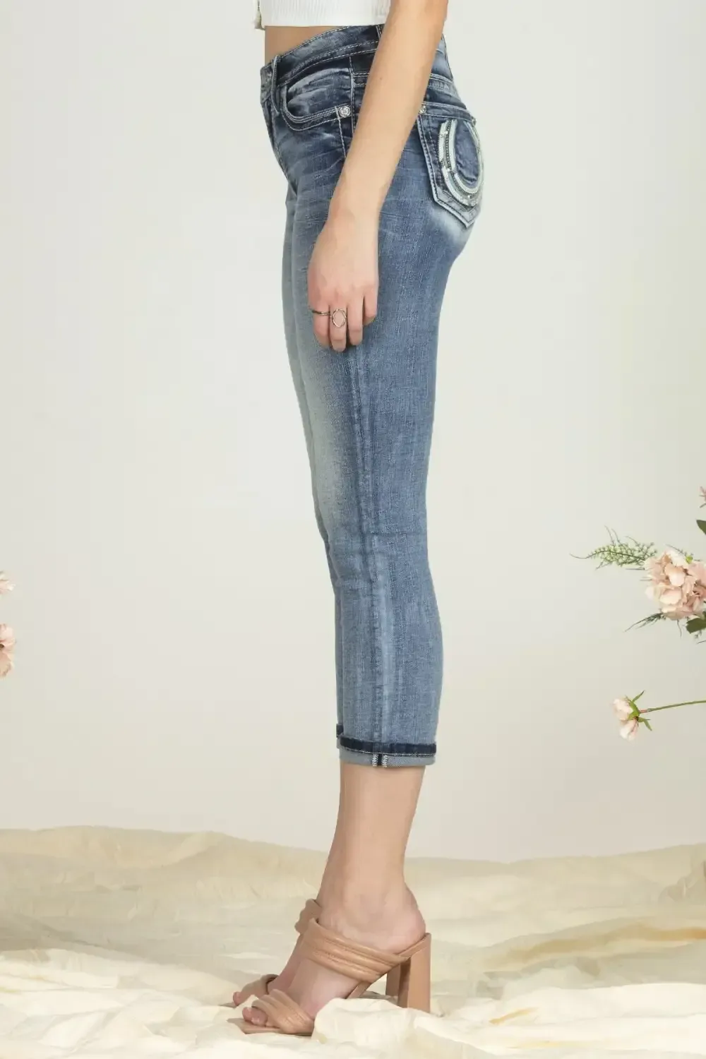 Horseshoe Blues Denim Capri