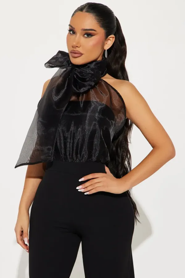 That's A Wrap Crepe Wide Leg Jumpsuit - Black
