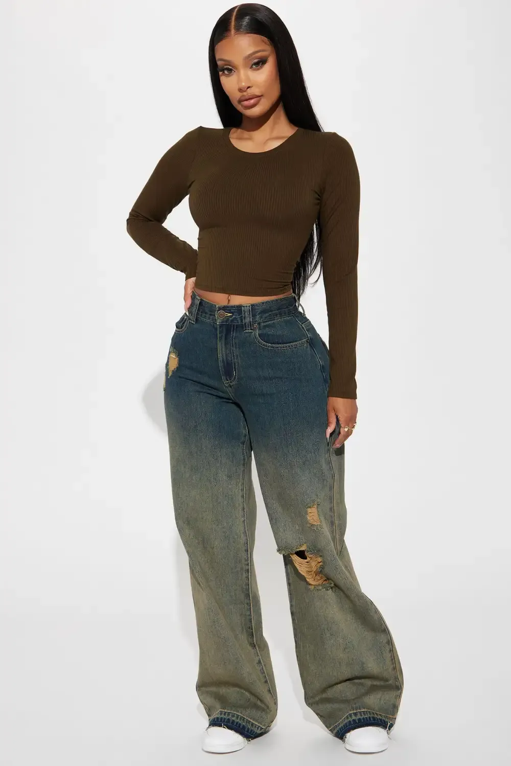 Westley Tinted Baggy Jeans - Dark Wash