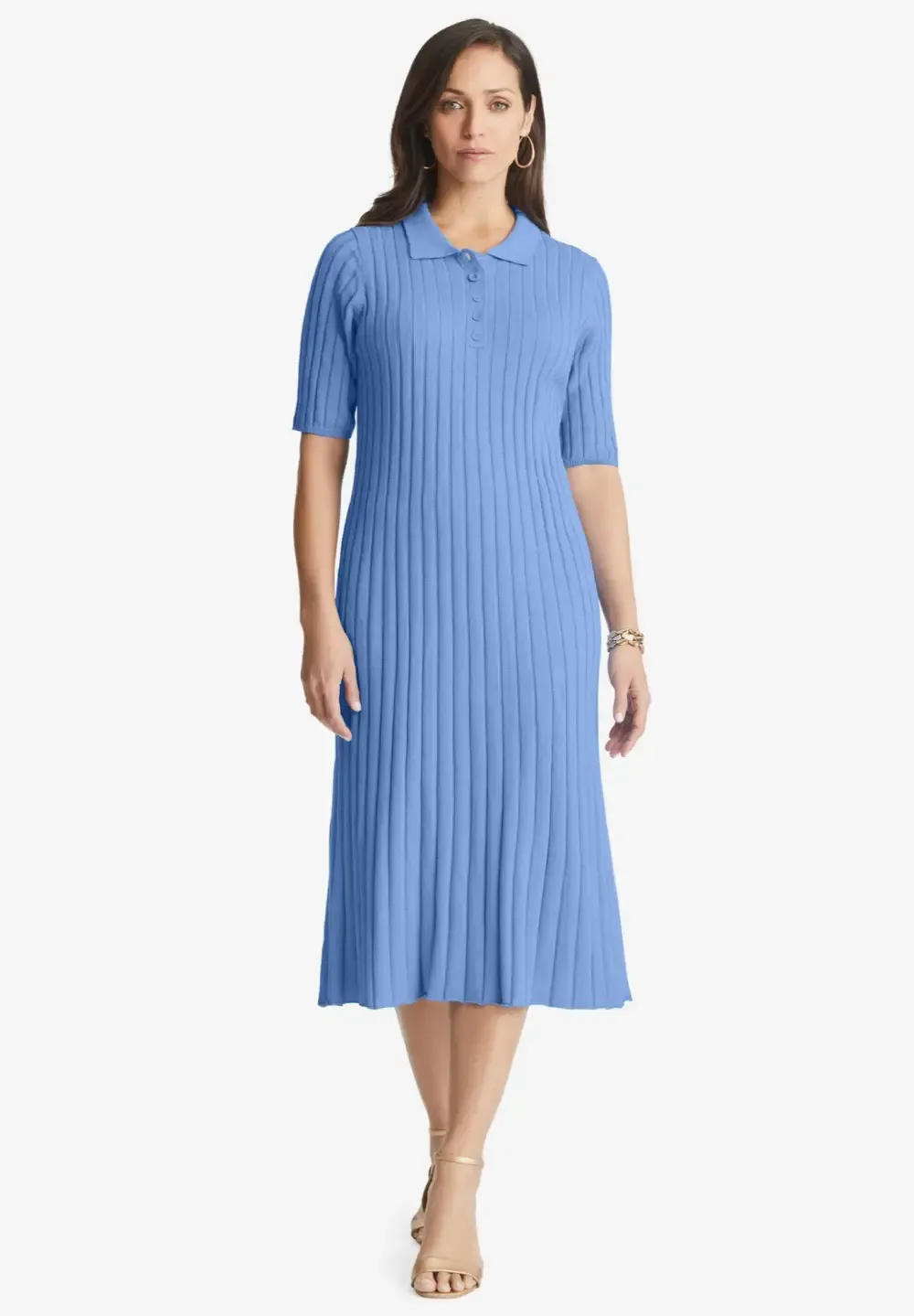 Ribbed Henley Dress