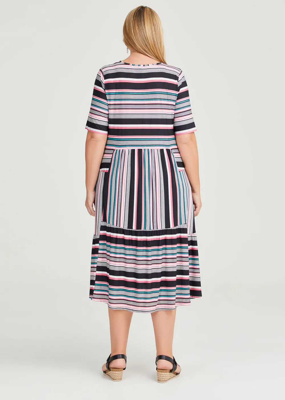 Stripe Tiered Dress