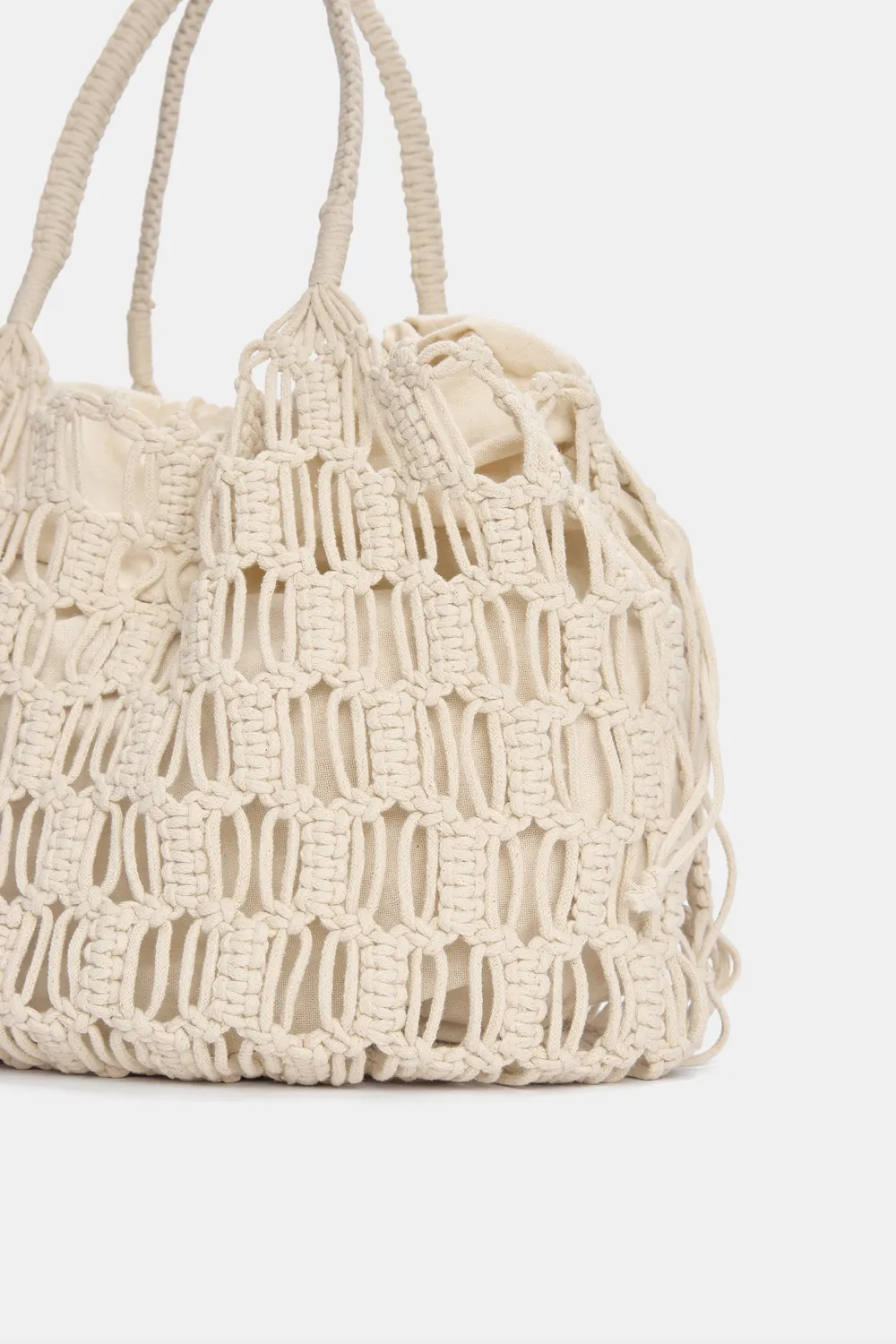 Bolso shopper macramé