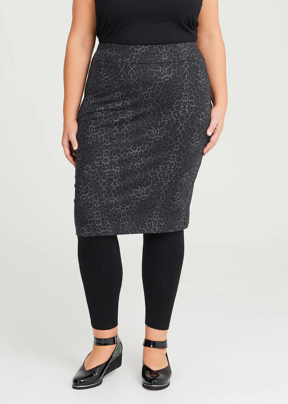 Ponte Animal Midi Skirt