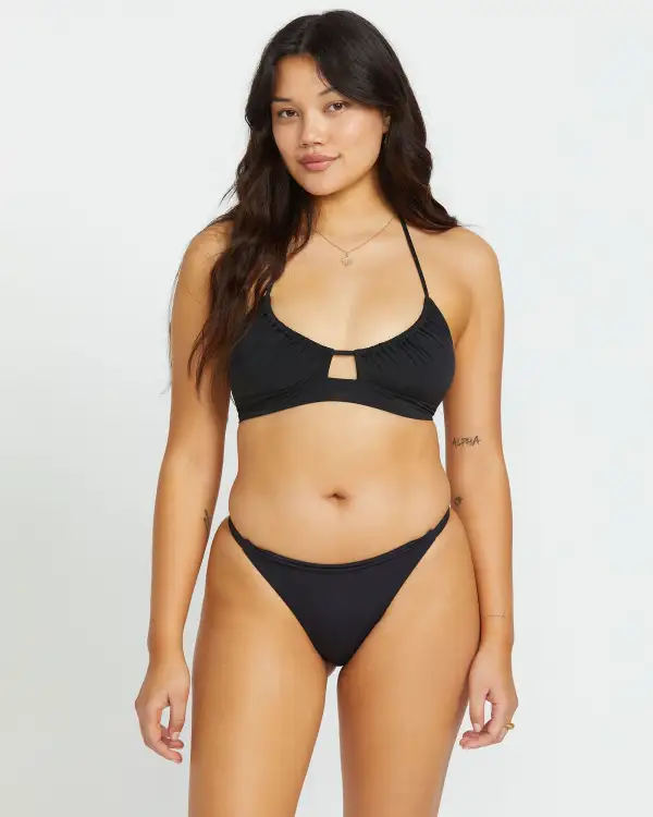 Sol Searcher Maya Bikini Bottom - Black Pebble