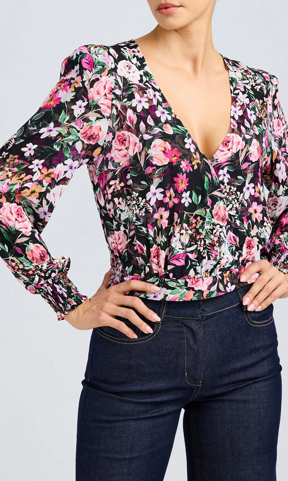Avanna Floral Wrap Blouse