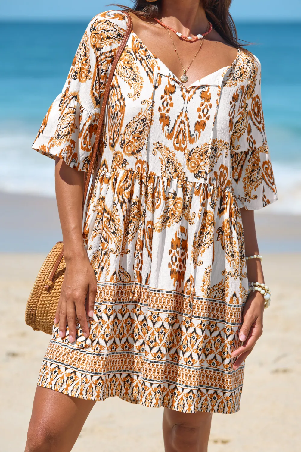 Fields of Boho Ornate Mini Dress
