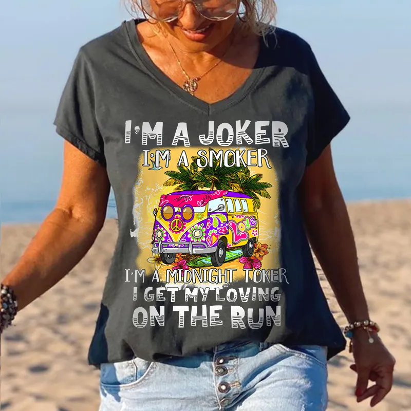 I'm A Joker Vacation Car Printed Cozy Graphic Tees