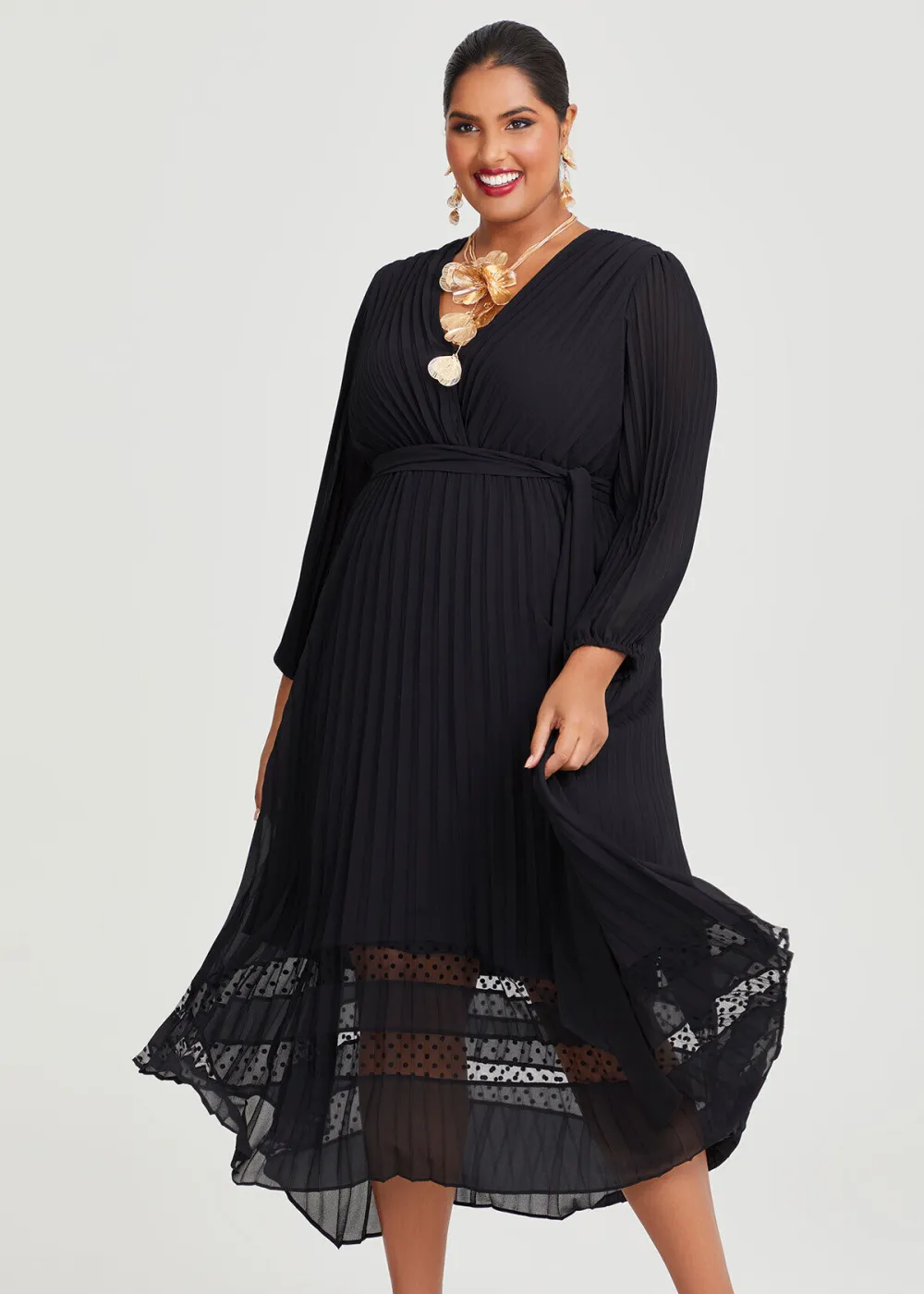 Sansa Midi Pleat Event Dress