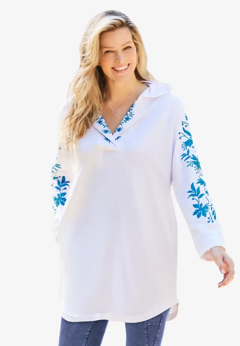 Embroidered Hoodie Sweatshirt