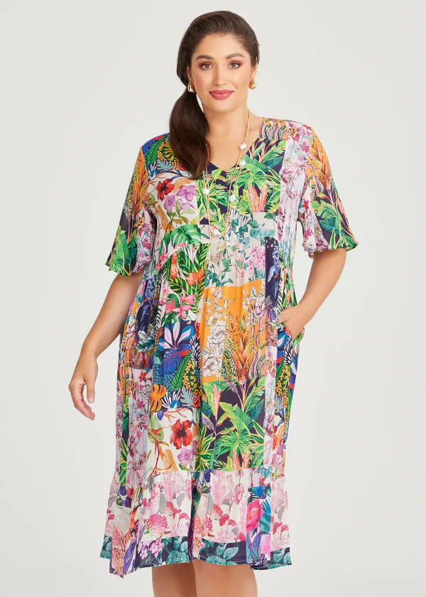 Natural Floral Artistry Dress