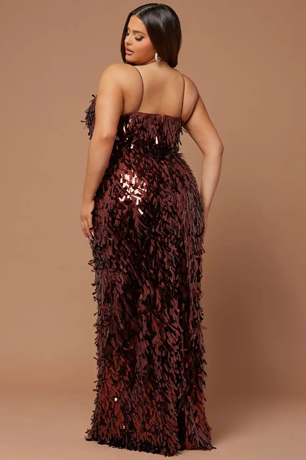 Emilia Paillette Maxi Dress - Bronze