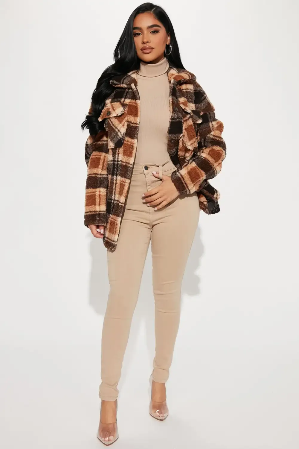 Petite Classic High Waist Skinny Jeans - Khaki