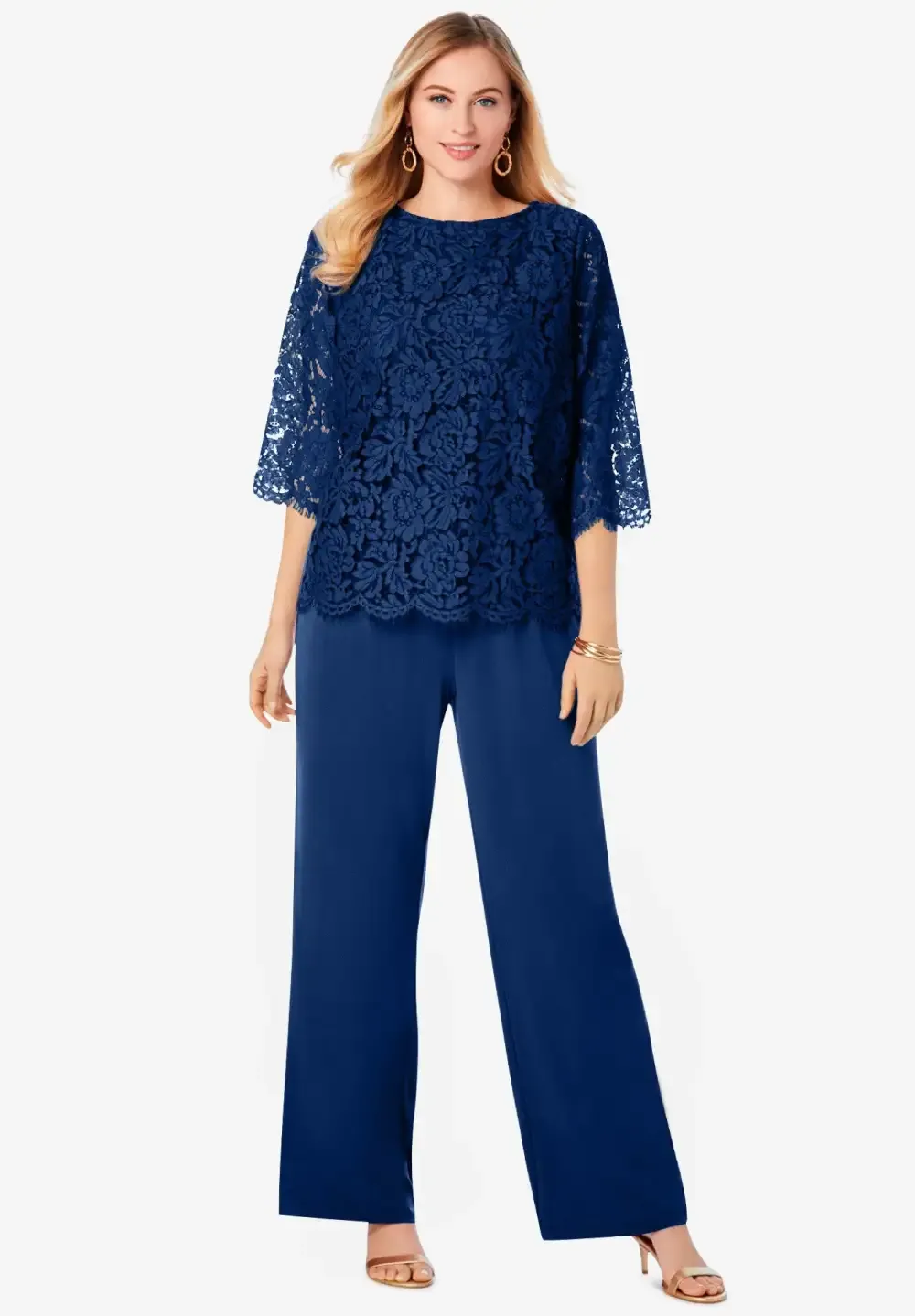 Popover Lace Jumpsuit
