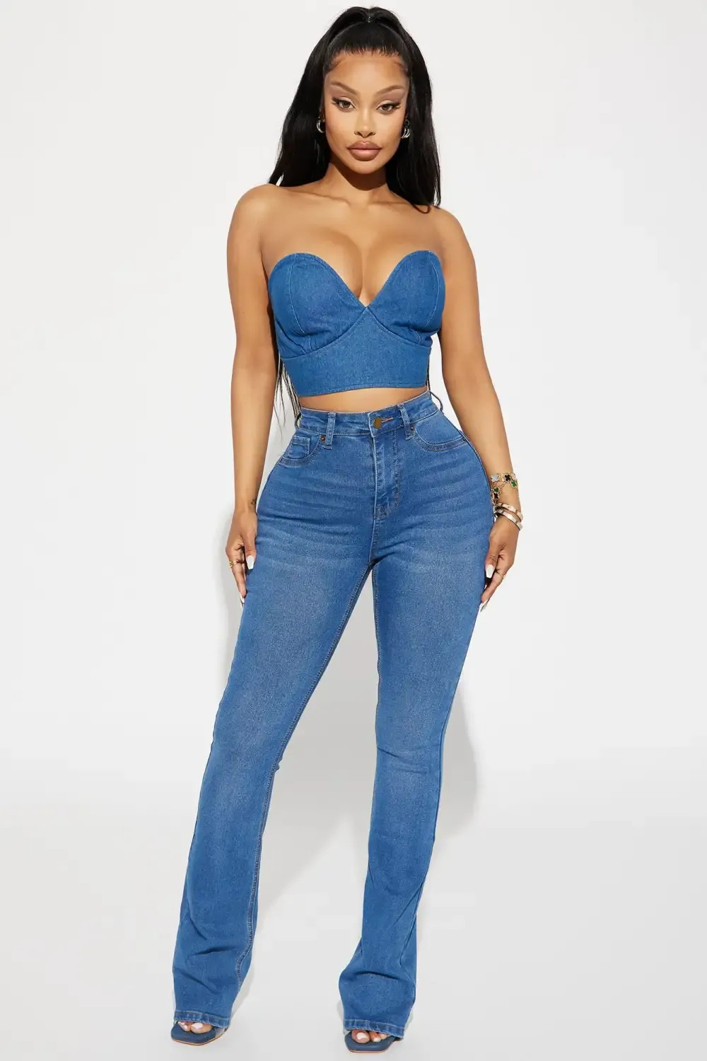 Tucson Booty Lifting Stretch Bootcut Jeans - Medium Wash